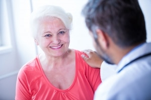 older woman at the doctor