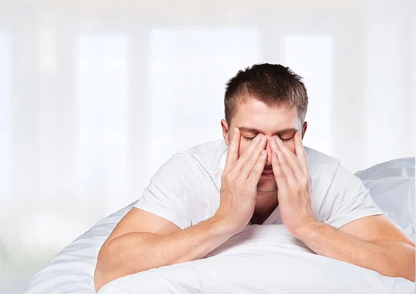 man feeling restless